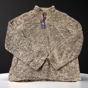 2XL Men’s Alpine Sherpa / Brown Fleece Sweater / NWT